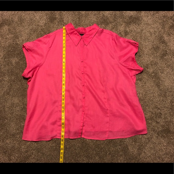 Avenue 30/32 Button Up Shirt Top🌷100% Linen Summer Classic - Picture 5 of 9